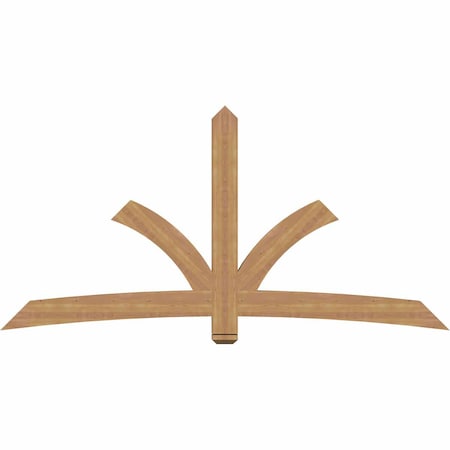 Ekena Millwork Davenport Timber Gable Bracket, Western Red Cedar, 96"W x 48"H x 3 1/2"D x 5 1/2"F, 12/12 Pitch GBW096X48X0406DAV00SWR